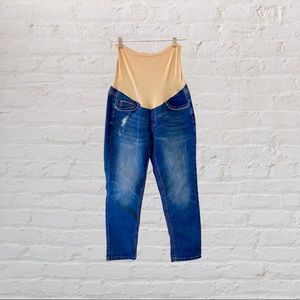 Maternity crop jeans